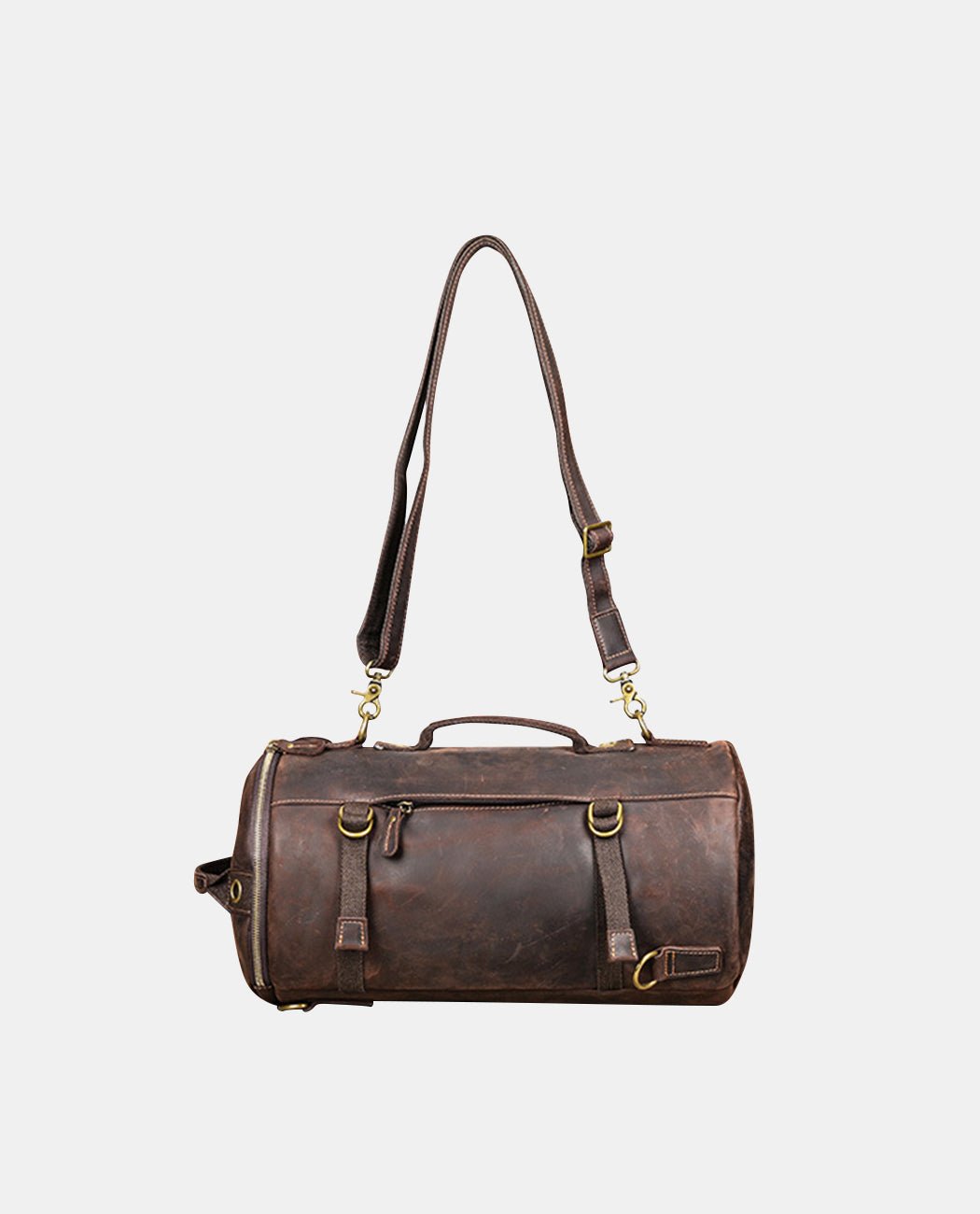Odilio Barrel Adventure Duffel -Bags- BAGHUGS-LEDF-9985-Dark Brown
