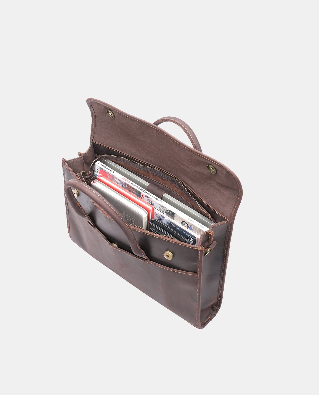 Dorian Legacy Briefcase -Bags- BAGHUGS-LEHB-3335-Deep Brown