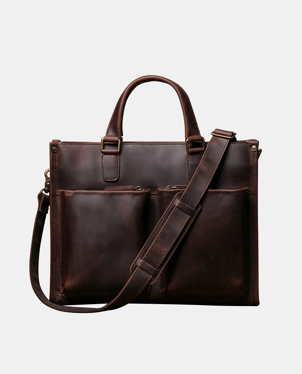 Magnus Valor Handbag -Bags- BAGHUGS-LEHB-9987-Deep Brown