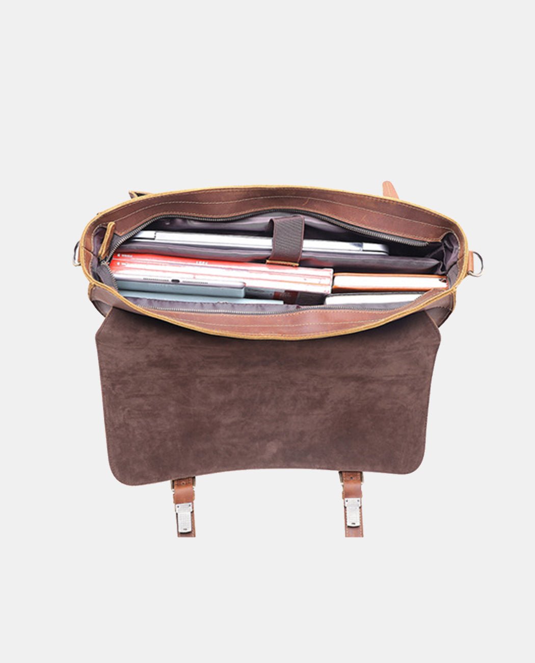 Oliver Heritage Messenger Bag -Bags- BAGHUGS-LEHB-1112-Brown