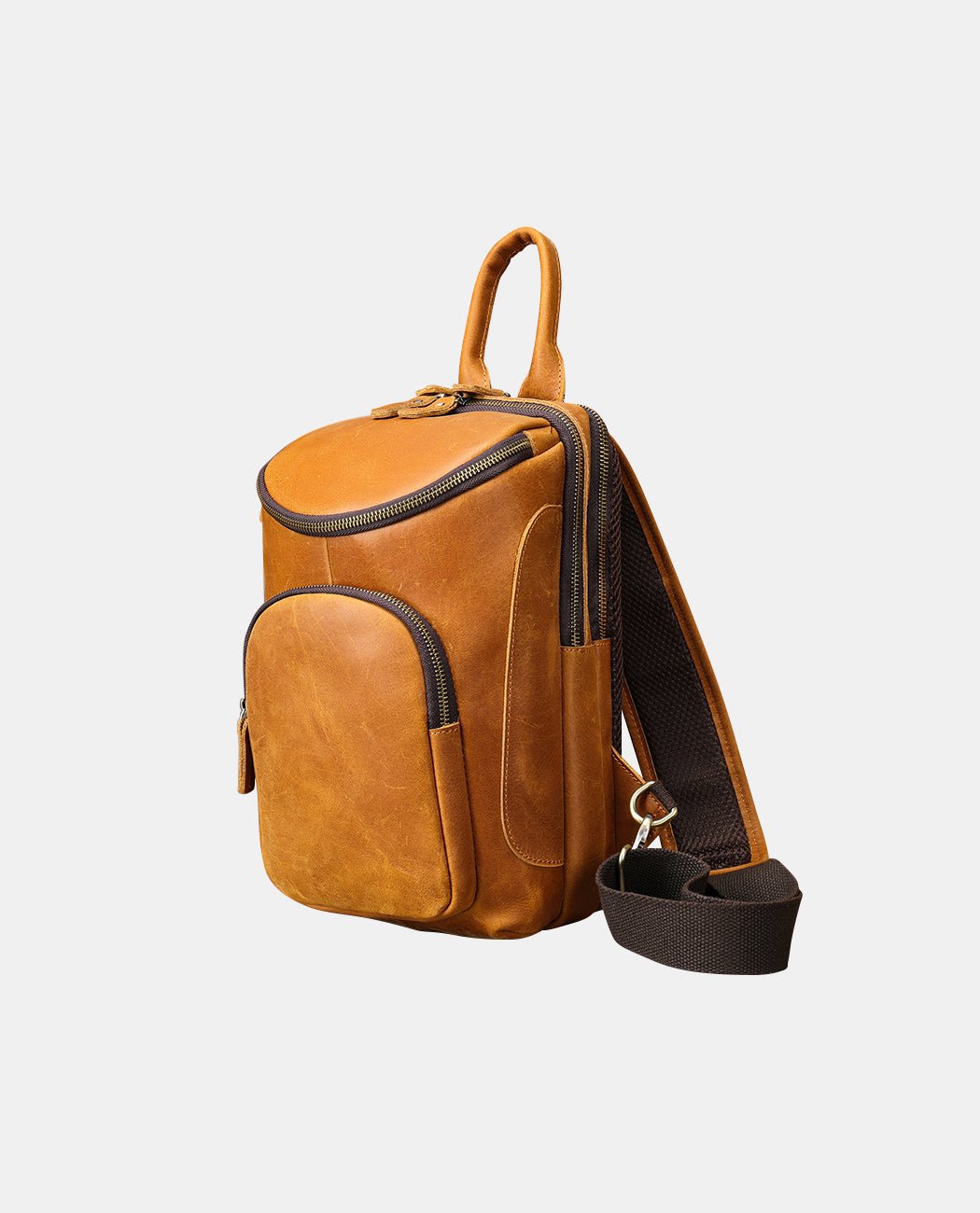 Sleek Brown Messenger Carrier -Bags- BAGHUGS-LETT-9599-Red Brown