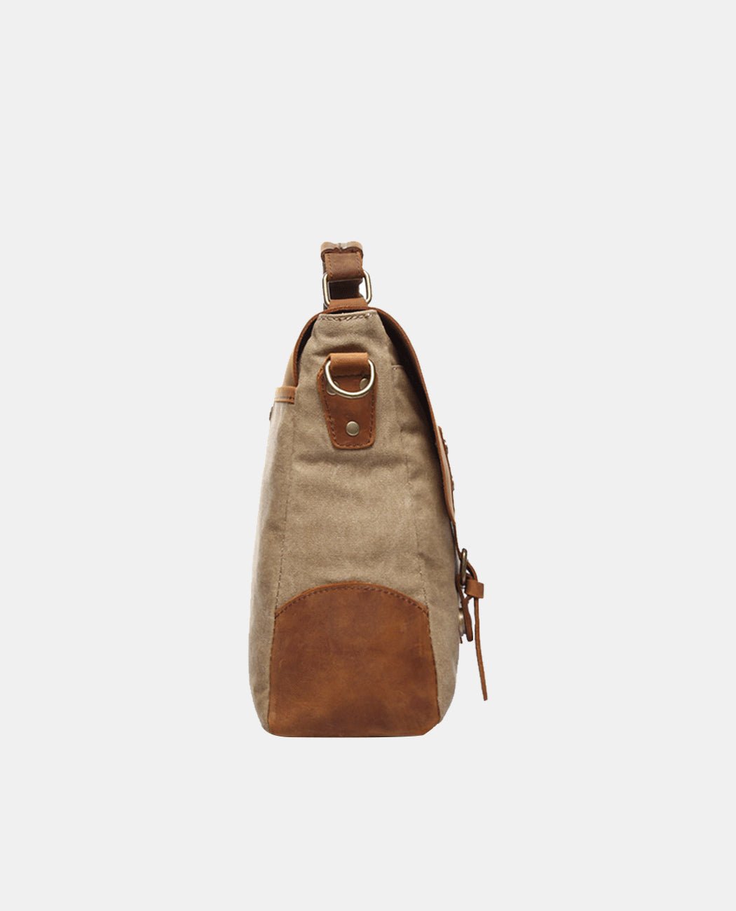 Classic Canvas Messenger Bag -Bags- BAGHUGS-BT1807-Beige color