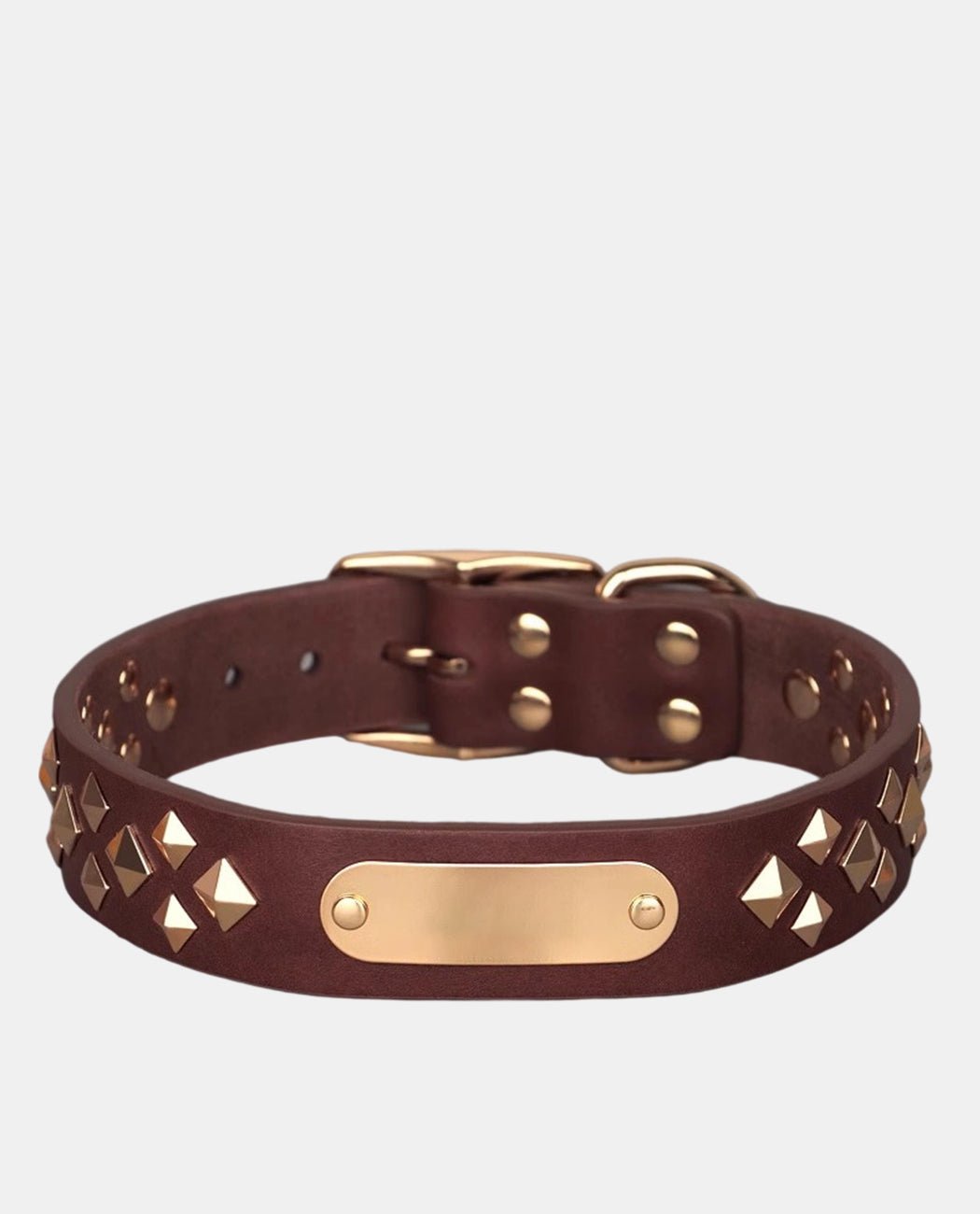 Starry Leather Dog Collar