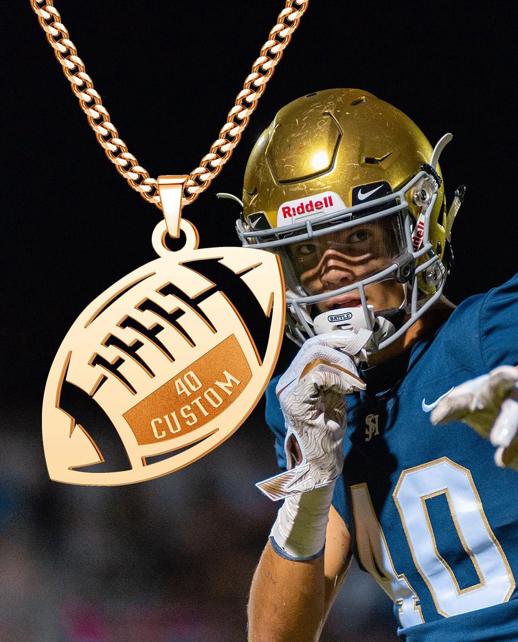 Rugby Player Necklace