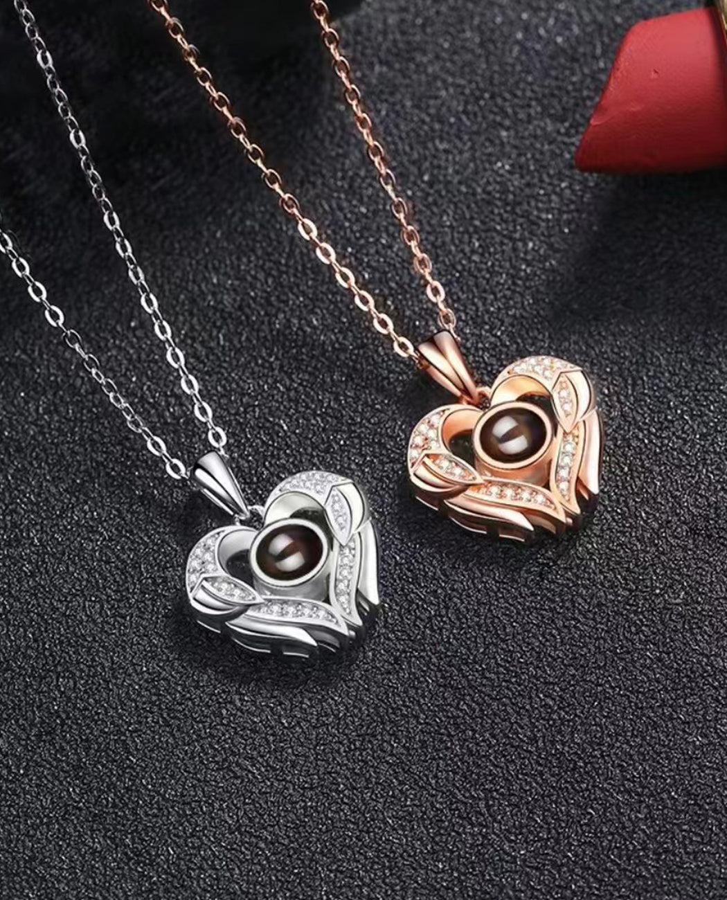 Ocean's Heart Projection Necklace