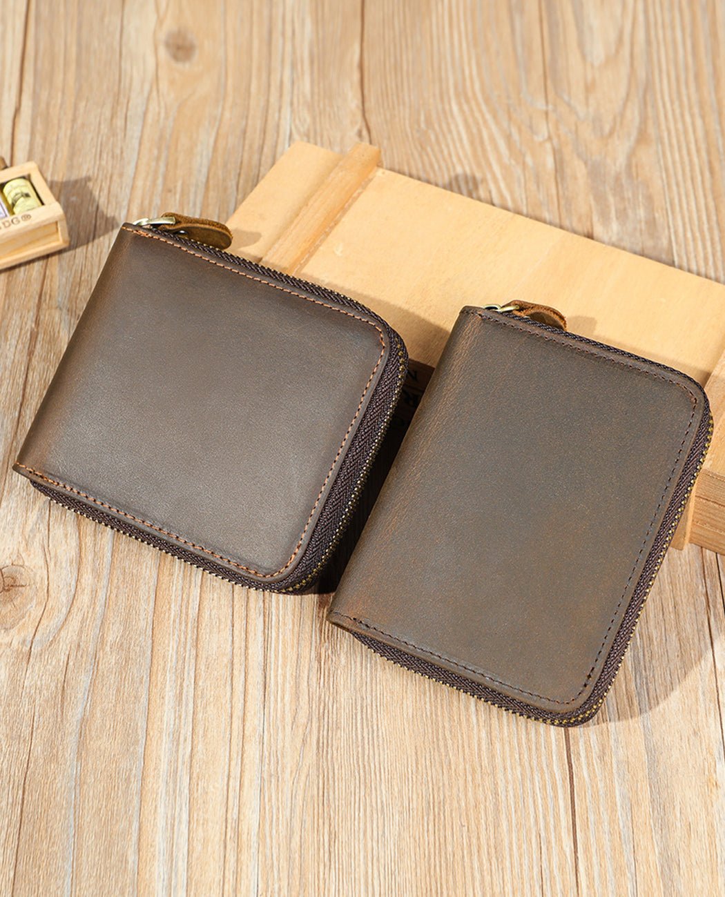 Zip Leather Wallet