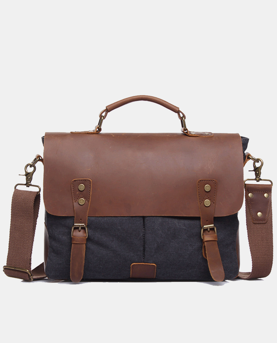 Classic Canvas Messenger Bag -Bags- BAGHUGS-BT1810-Black