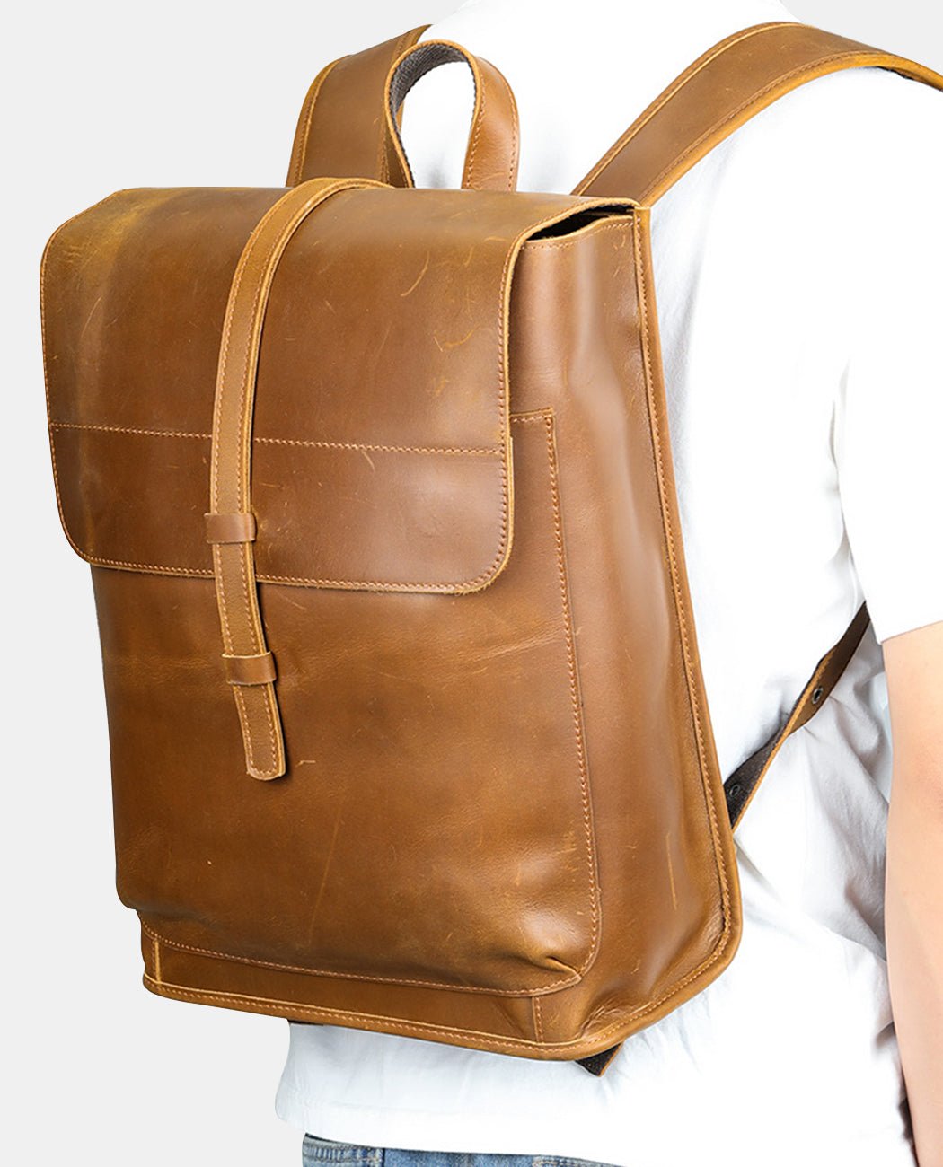 Timely Classic Backpack -Backpacks- BAGHUGS-LEBP-7412-Deep Brown
