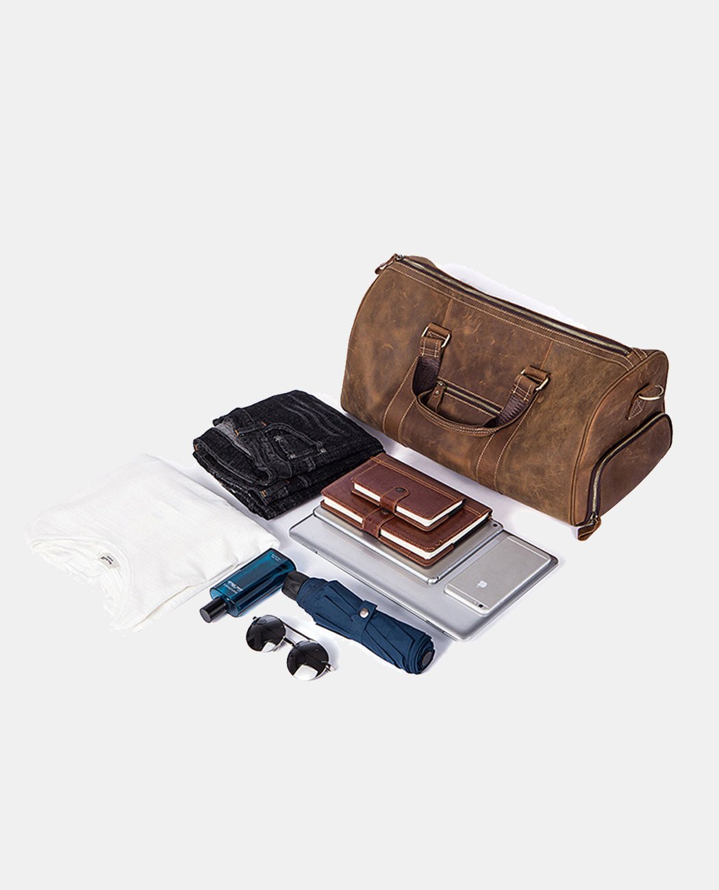 Thavern Duffle Companion -Bags- BAGHUGS-LEDF-1113-Brown