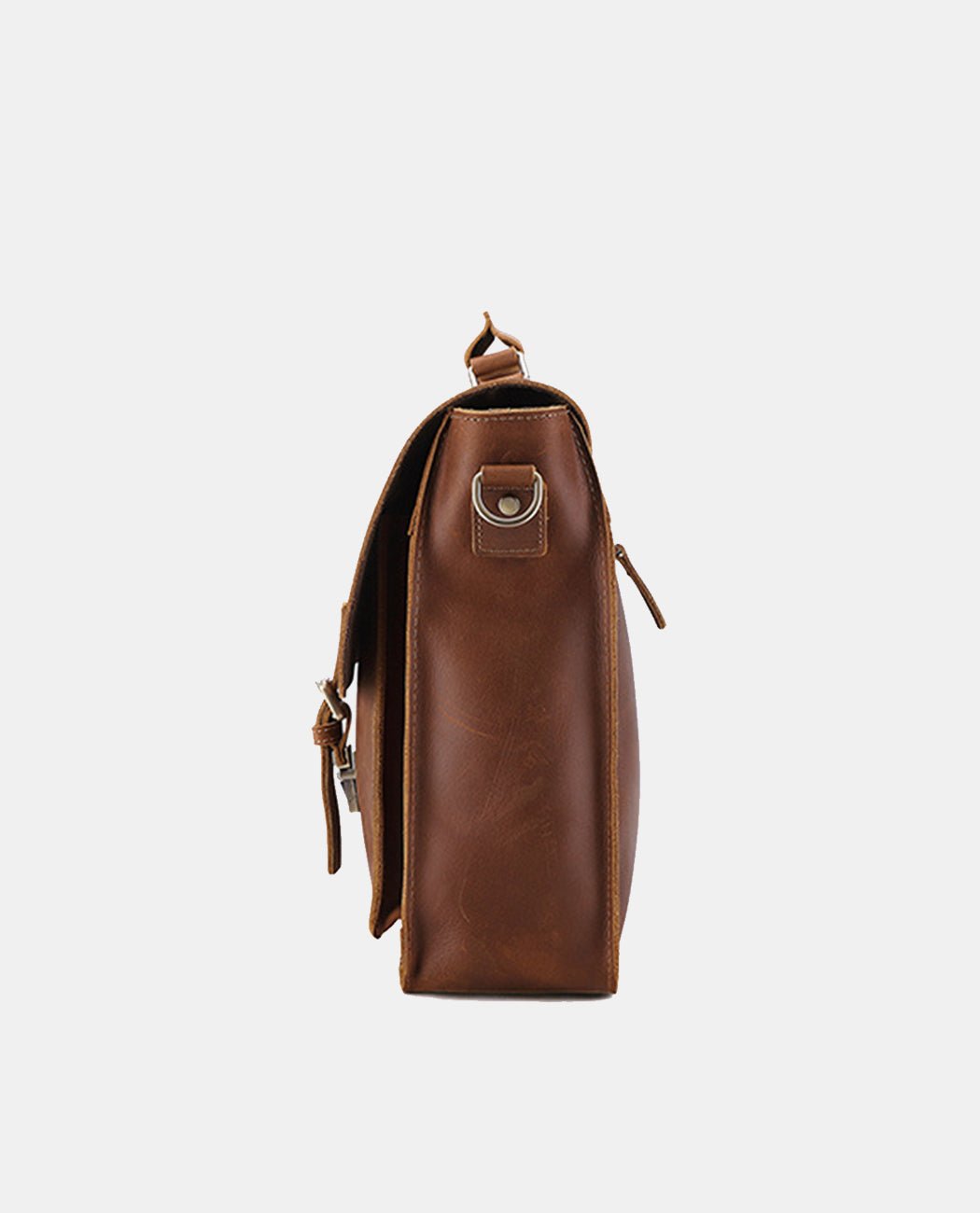 Oliver Heritage Messenger Bag -Bags- BAGHUGS-LEHB-1111-Deep Brown