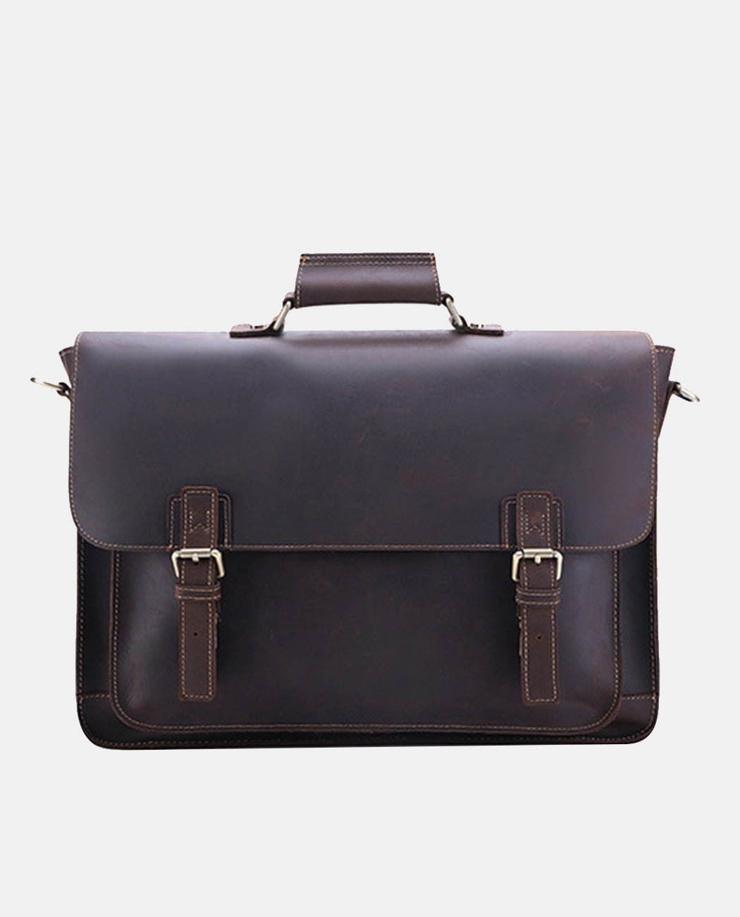 Oliver Heritage Messenger Bag -Bags- BAGHUGS-LEHB-1111-Deep Brown