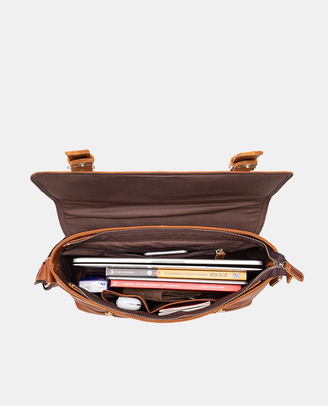 Elliot Compass Satchel -Bags- BAGHUGS-LEHB-1416-Brass Color