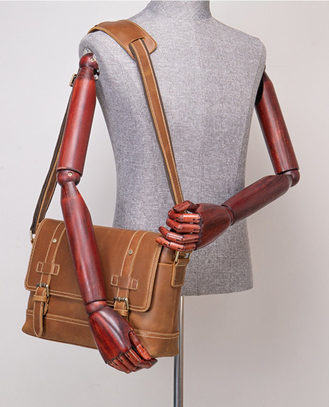 Elliot Compass Satchel -Bags- BAGHUGS-LEHB-1416-Brass Color