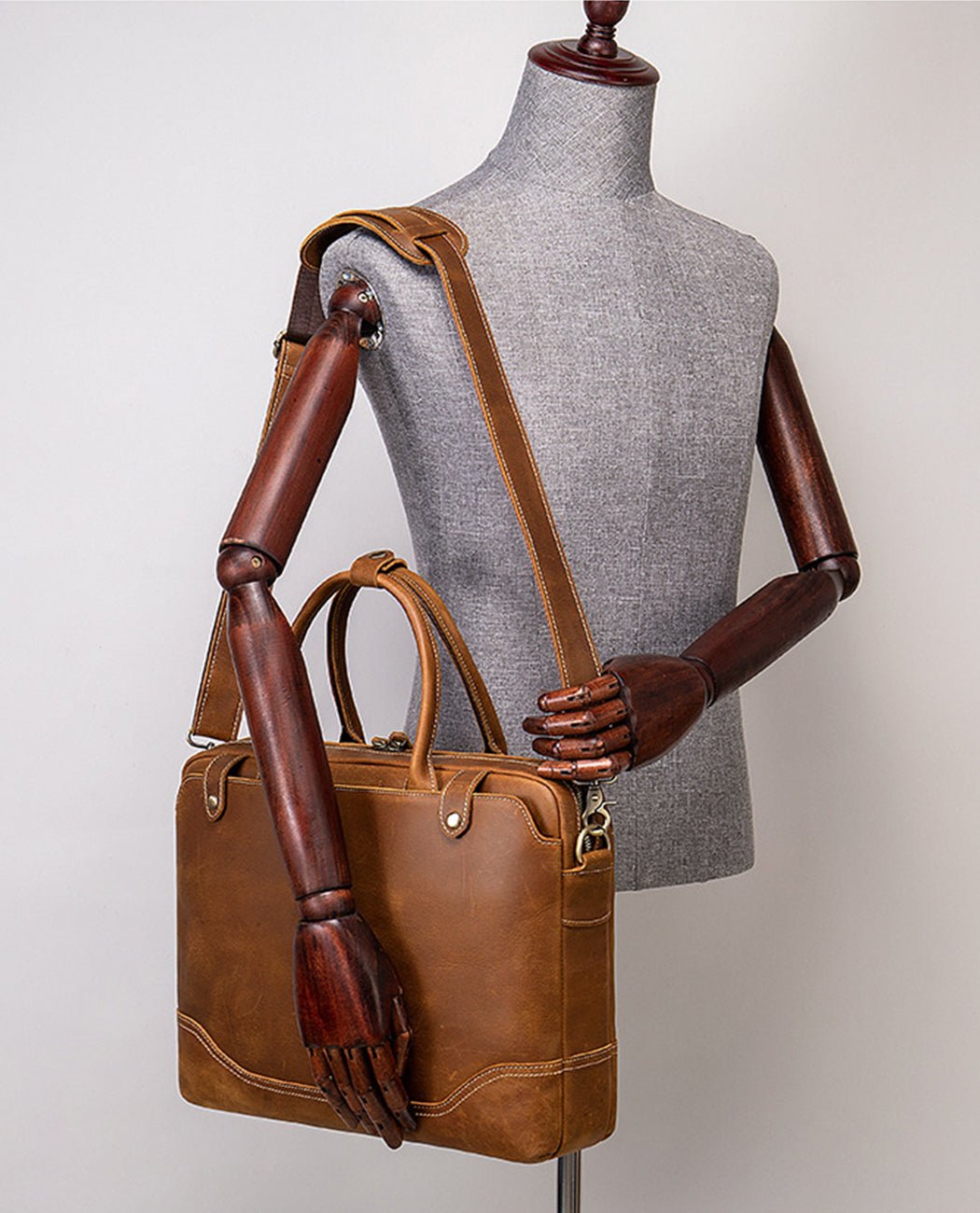 Ewan Business Briefcase -Bags- BAGHUGS-LEHB-2521-Brown