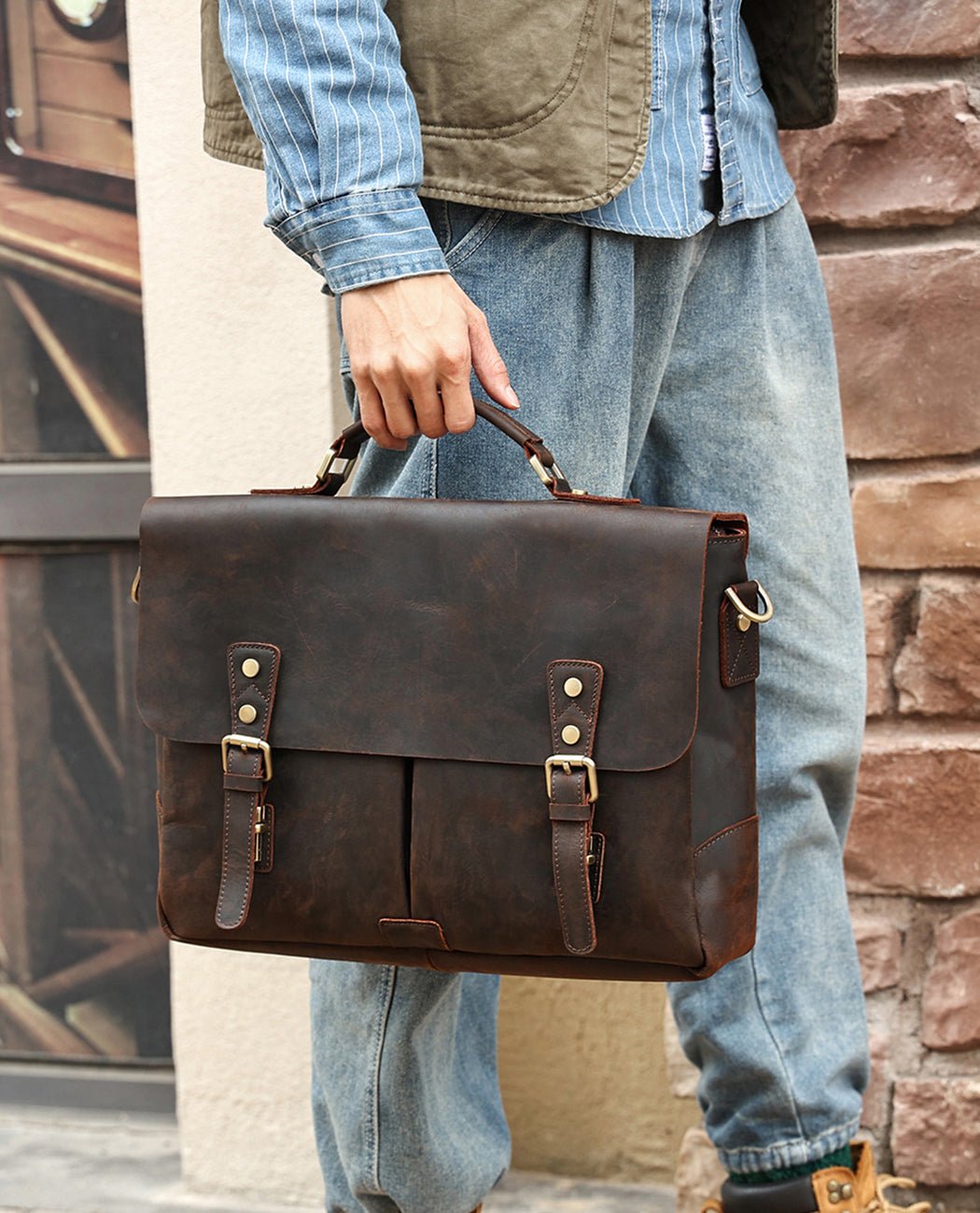 Evermore Messenger Bag -Bags- BAGHUGS-LEHB-9897-Deep Brown