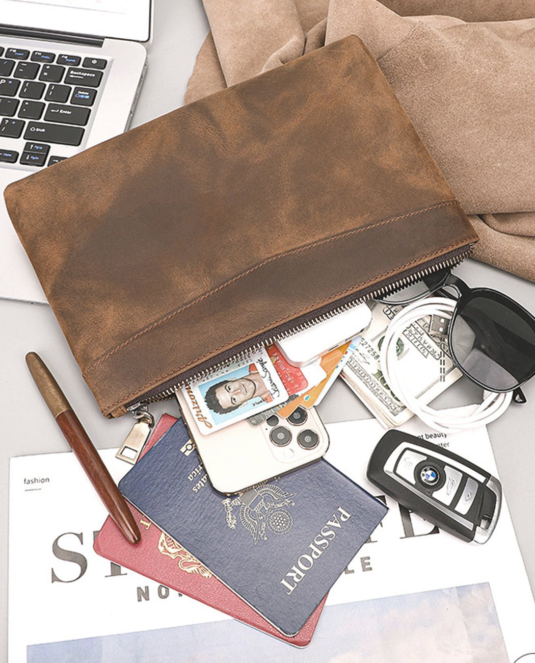 Refined Essentials Clutch Bag -Bags- BAGHUGS--