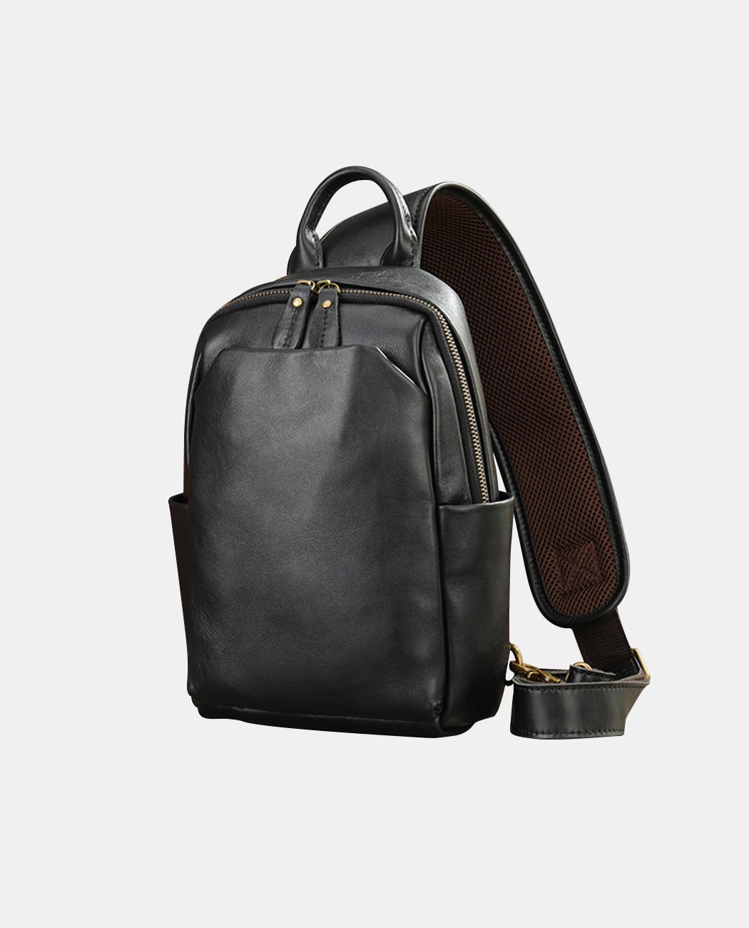 Milan Style Simple Shoulder Bag -Bags- BAGHUGS-LETT-1444-Dark Brown