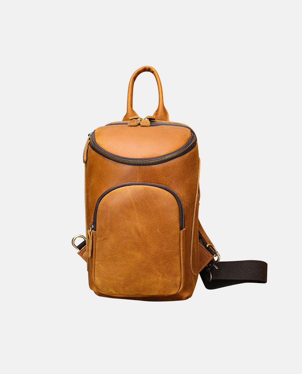 Sleek Brown Messenger Carrier -Bags- BAGHUGS-LETT-9600-Orange