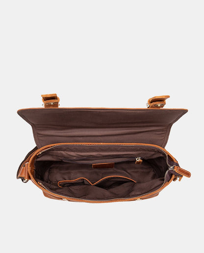 Elliot Compass Satchel -Bags- BAGHUGS-LEHB-1416-Brass Color