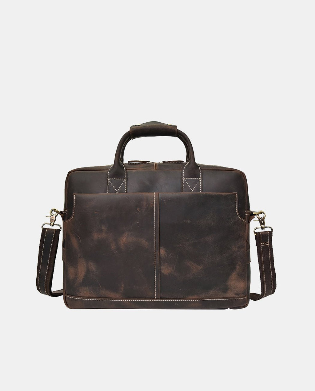 Timeless Elegance Laptop Bag -Bags- BAGHUGS-LEHB-7051-Deep Brown