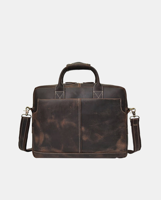Timeless Elegance Laptop Bag -Bags- BAGHUGS-LEHB-7051-Deep Brown