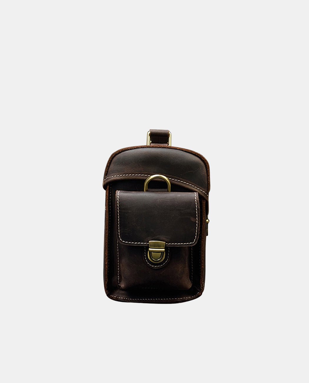 Dark Brown Vintage Camera Bag -Bags- BAGHUGS-LECR-3751-Deep Brown