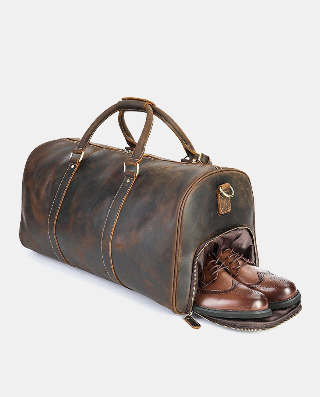 Crazy Horse Leather Duffel Bag