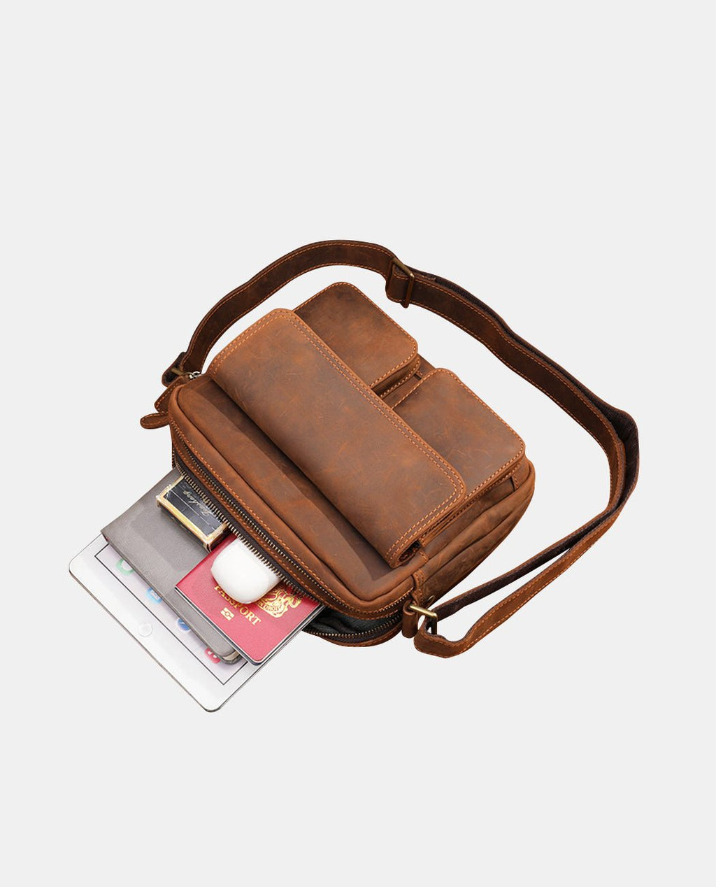 Marcus Compact Messenger -Bags- BAGHUGS-LEHB-1114-Brown