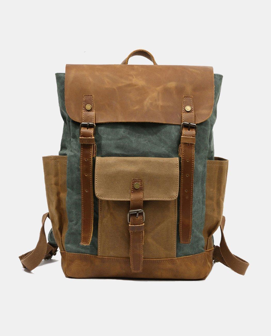 Canvas Leather Backpack