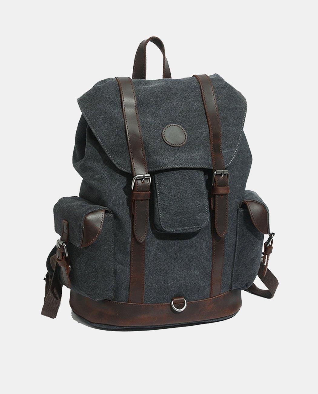 Classic Large Canvas Backpack -Backpacks- BAGHUGS-FX-04-566-Black