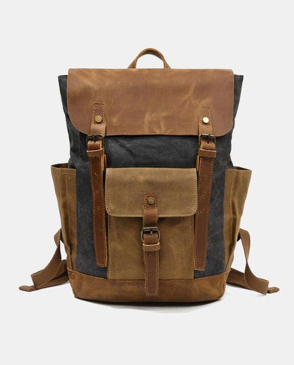 Canvas Leather Backpack