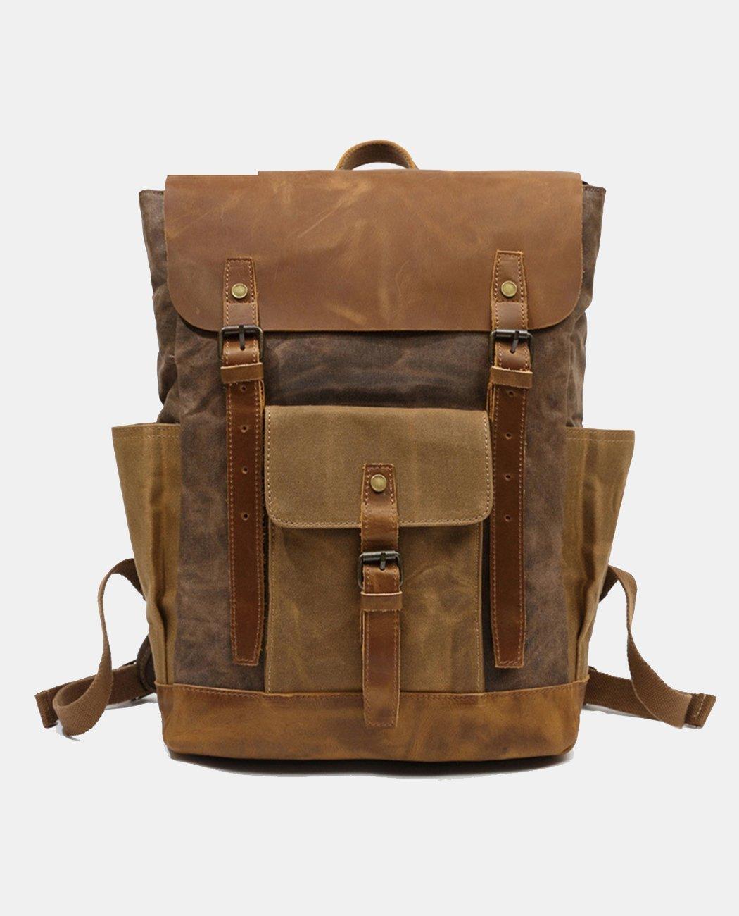 Canvas Leather Backpack