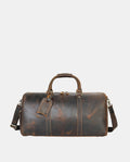Crazy Horse Leather Duffel Bag -Bags- BAGHUGS-MR-05-983-Dark Brown