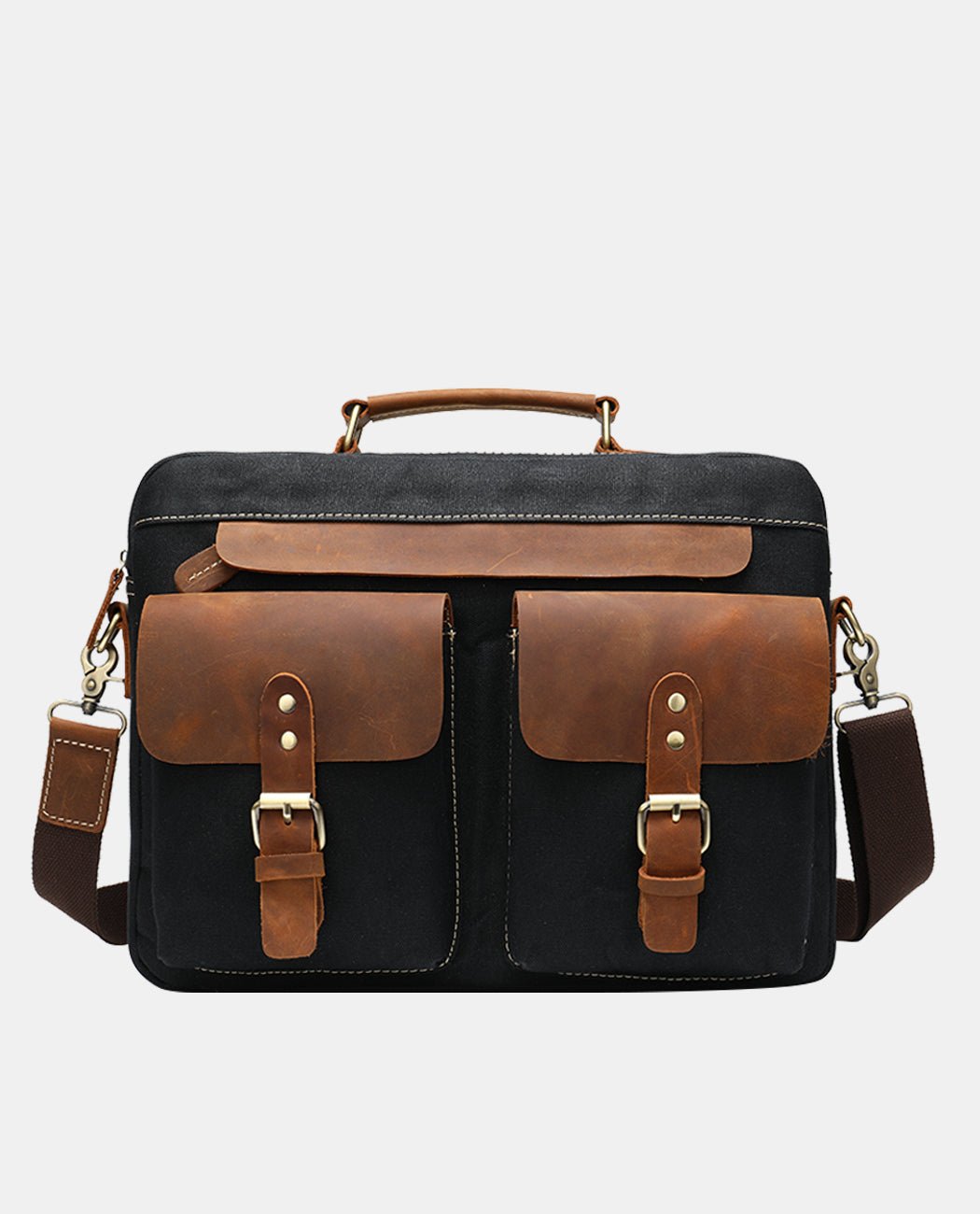 Classic Leather Sling Bag -Bags- BAGHUGS-MR-03-327-Black