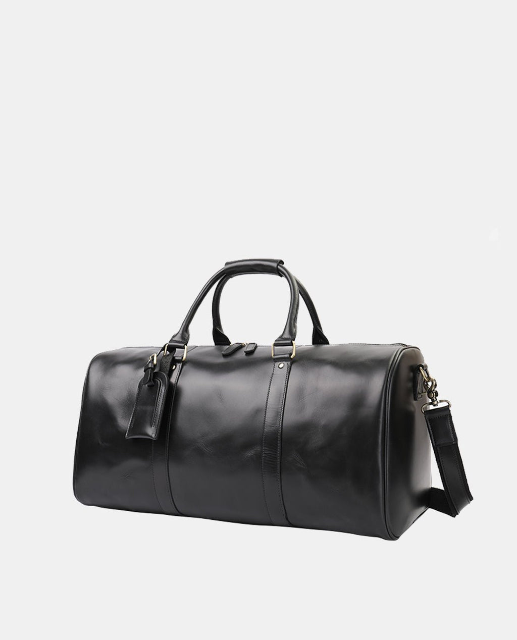 Crazy Horse Leather Duffel Bag -Bags- BAGHUGS-MR-05-983-Dark Brown