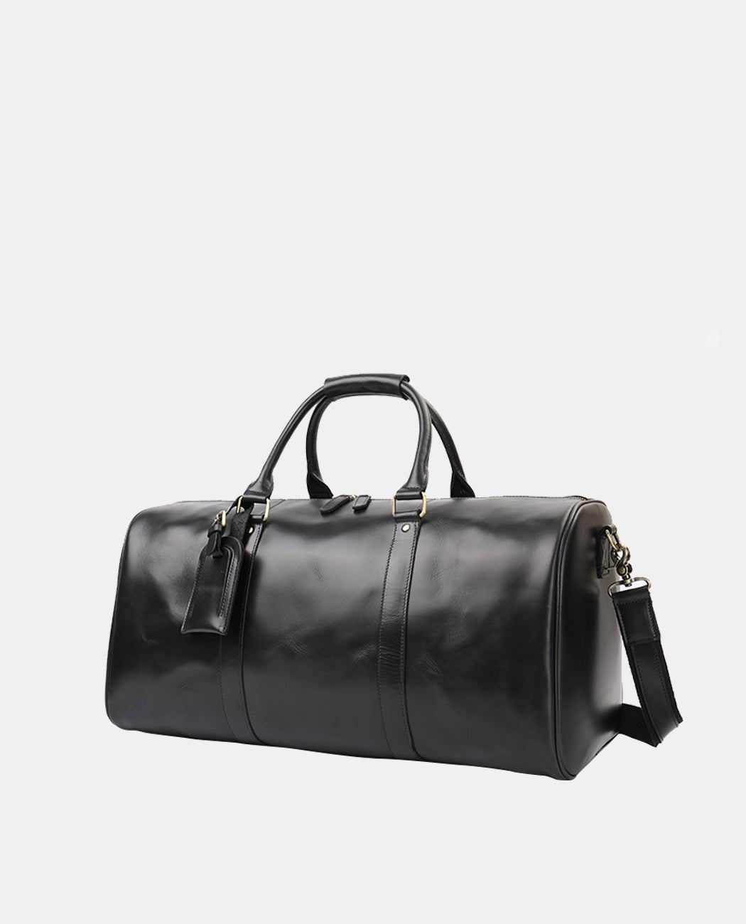 Crazy Horse Leather Duffel Bag -Bags- BAGHUGS-MR-05-983-Dark Brown