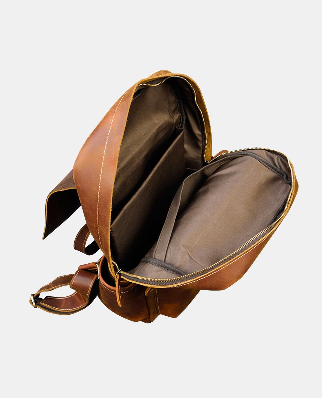 Elegante Retro Leather Backpack -Backpacks- BAGHUGS-LEBP-8055-Brown