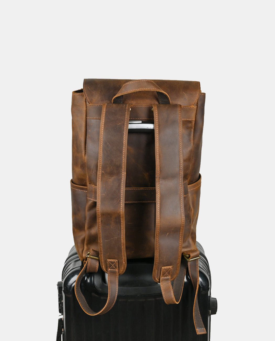 Echoes of Eternity Leather Backpack