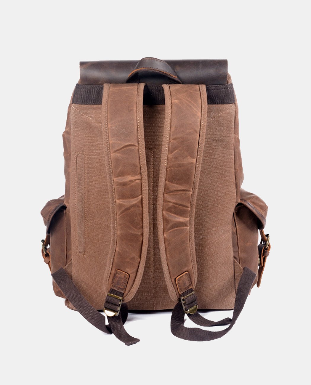 Brown Leisure Canvas Backpack -Backpacks- BAGHUGS-MC6105-Army Green