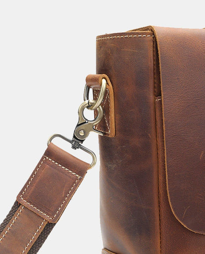 Brown Leather Messenger Bag