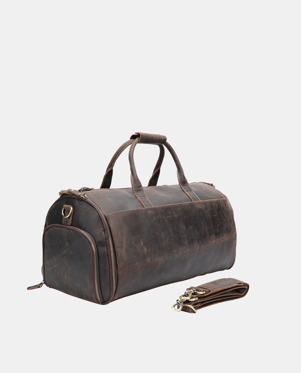 Garment Duffel Bag -Bags- BAGHUGS-MR-05-599-Dark Brown