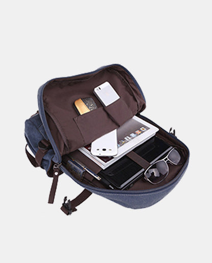 Dark Blue Canvas Backpack