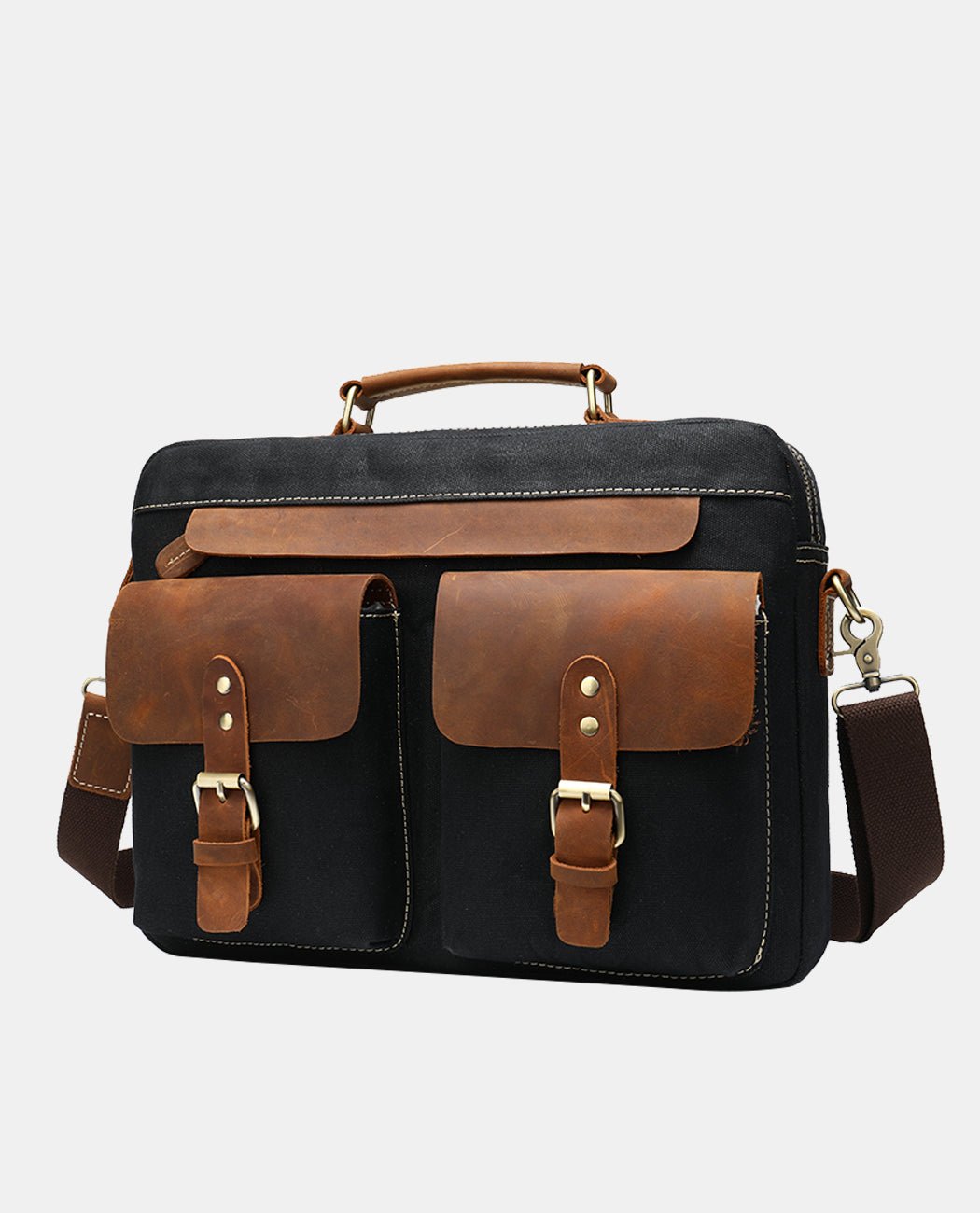 Classic Leather Sling Bag -Bags- BAGHUGS-MR-03-327-Brown