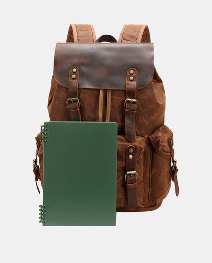 Brown Leisure Canvas Backpack