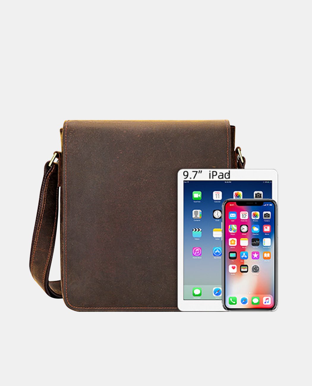 Urban Legacy Messenger -Bags- BAGHUGS-LETT-8913-Dark Brown