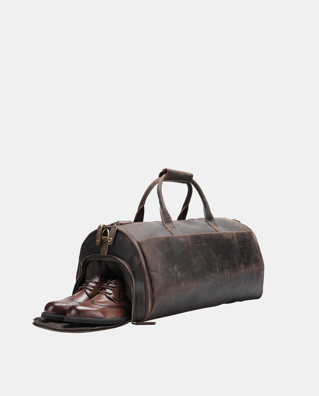 Garment Duffel Bag -Bags- BAGHUGS-MR-05-599-Dark Brown