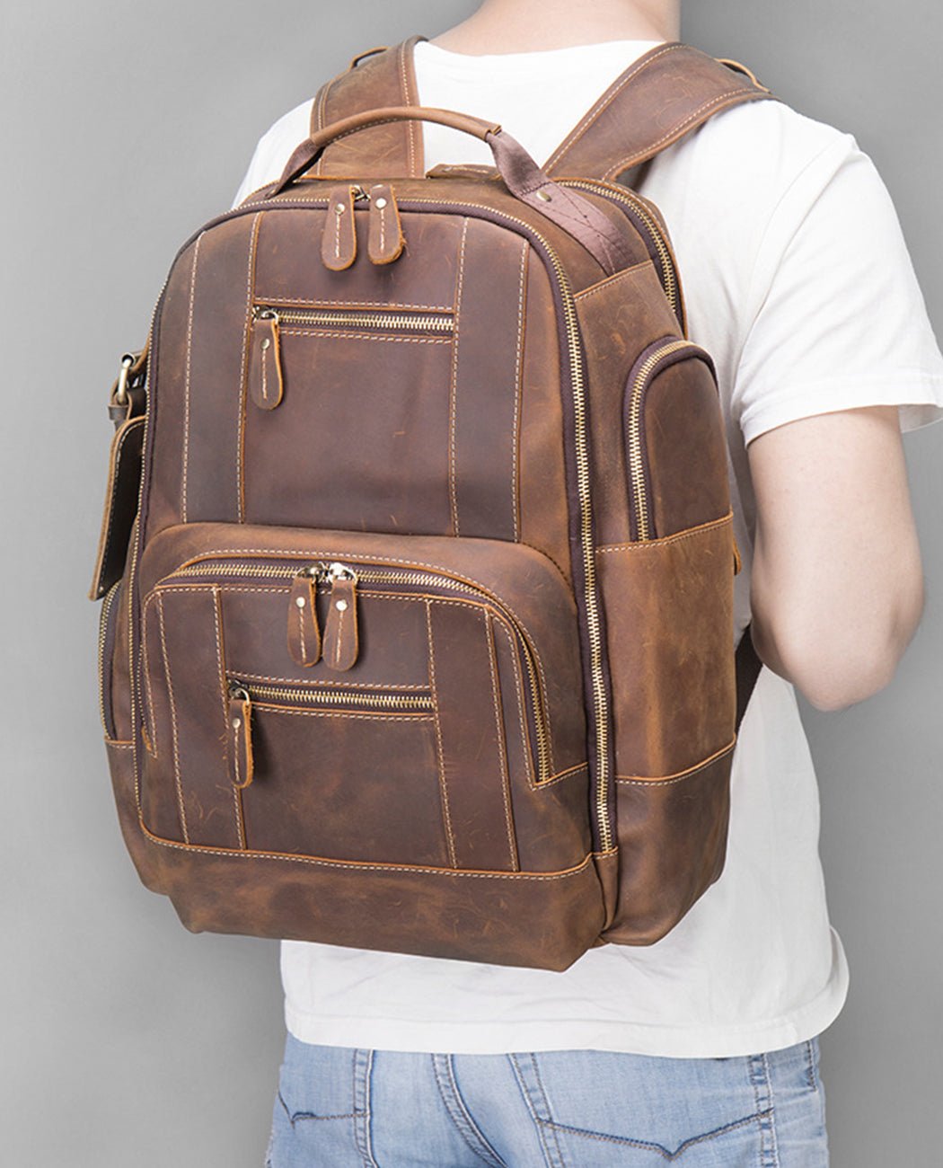 Journey Through Time Explorer Backpack -Backpacks- BAGHUGS-LEBP-7305-Brown