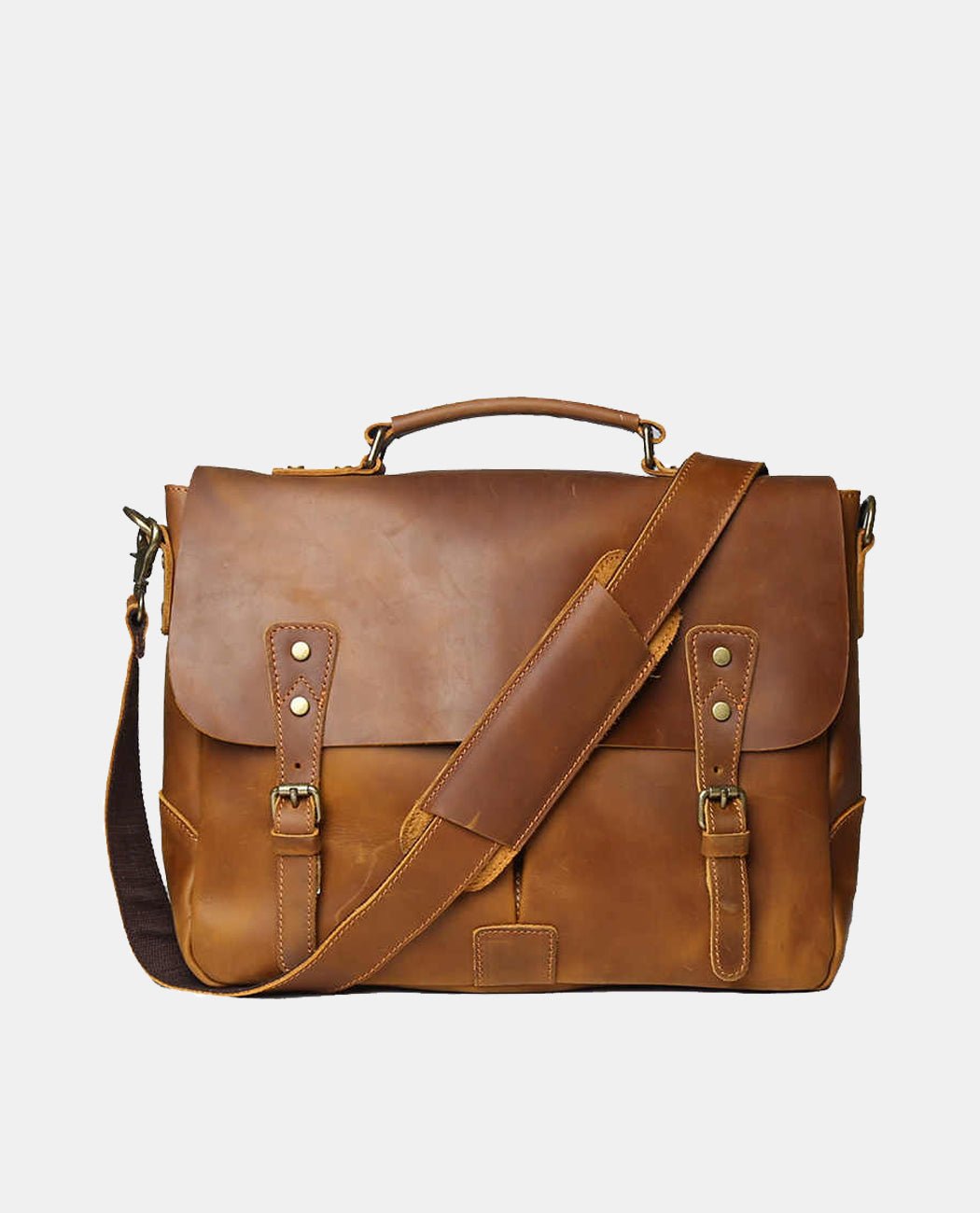 Alden Voyager Messenger Bag -Bags- BAGHUGS-LEHB-7847-L-Brown