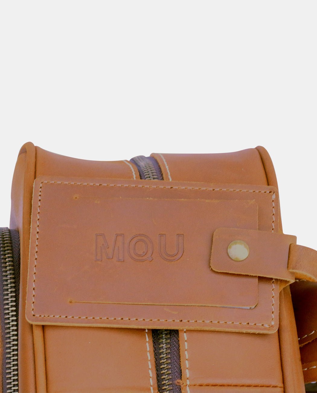Khaki Leather Backpack