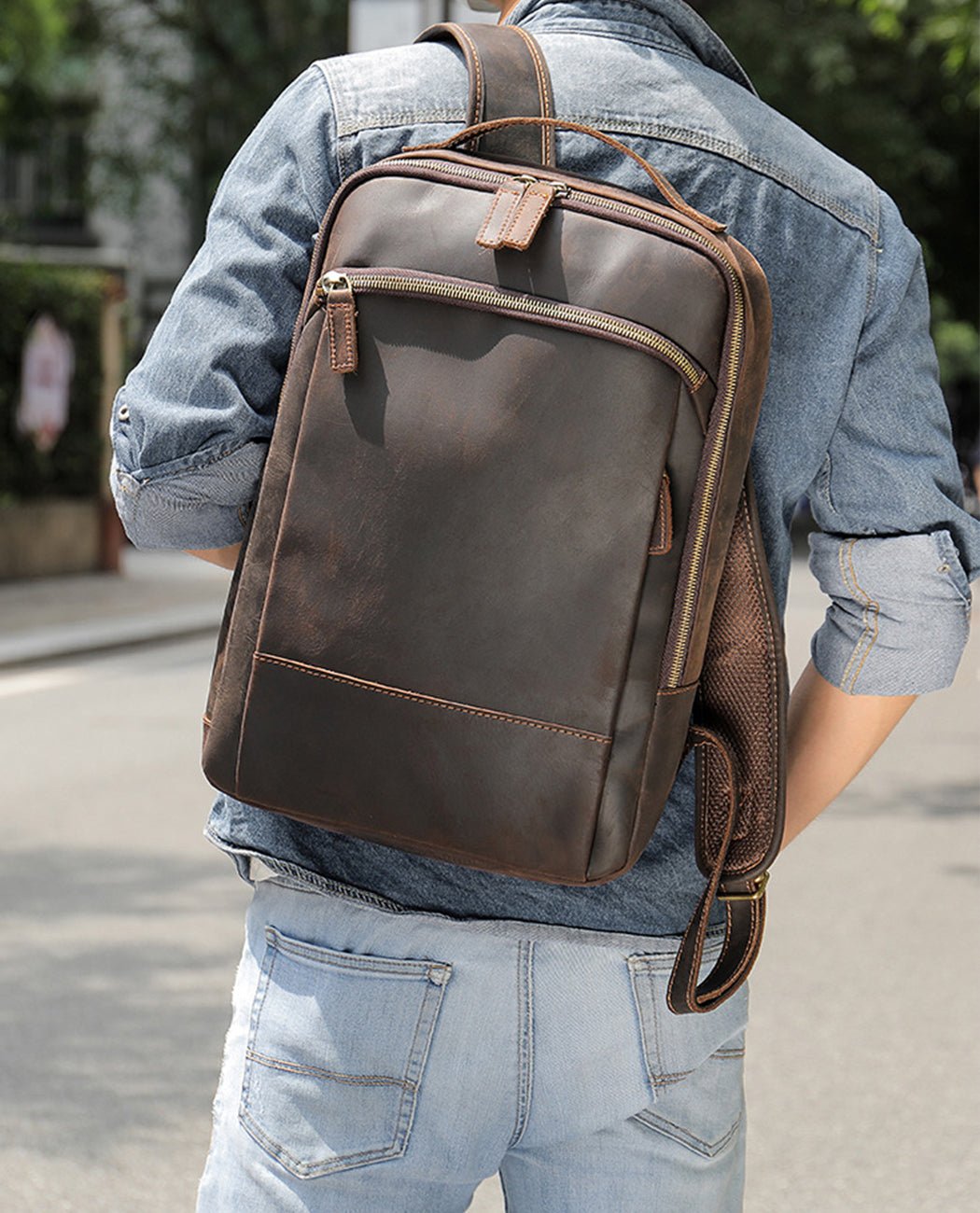 Midnight Voyager Executive Backpack -Backpacks- BAGHUGS-LEBP-7420-Brass Color
